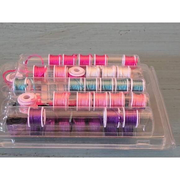 Friendship Bracelet Making Kit Spools Thread Colors Clasps End Caps Crafting - Picture 3 of 5